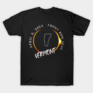 2024 Vermont Eclipse Front Row Seat To Total Darkness T-Shirt